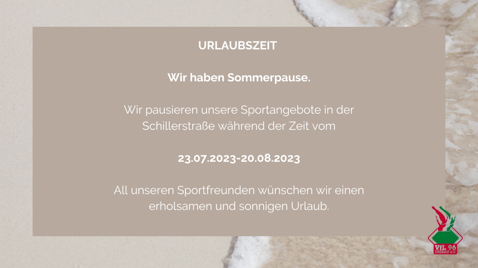 Mehr über den Artikel erfahren Urlaubszeit